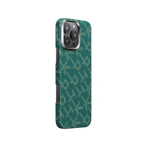 iPhone 16 Pro / PITAKA Monogram Gold/Green | Edge Case
