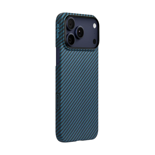 iPhone 17 Pro Max / 1500D Black/Blue (Twill) (PitaTap™) | Edge Case